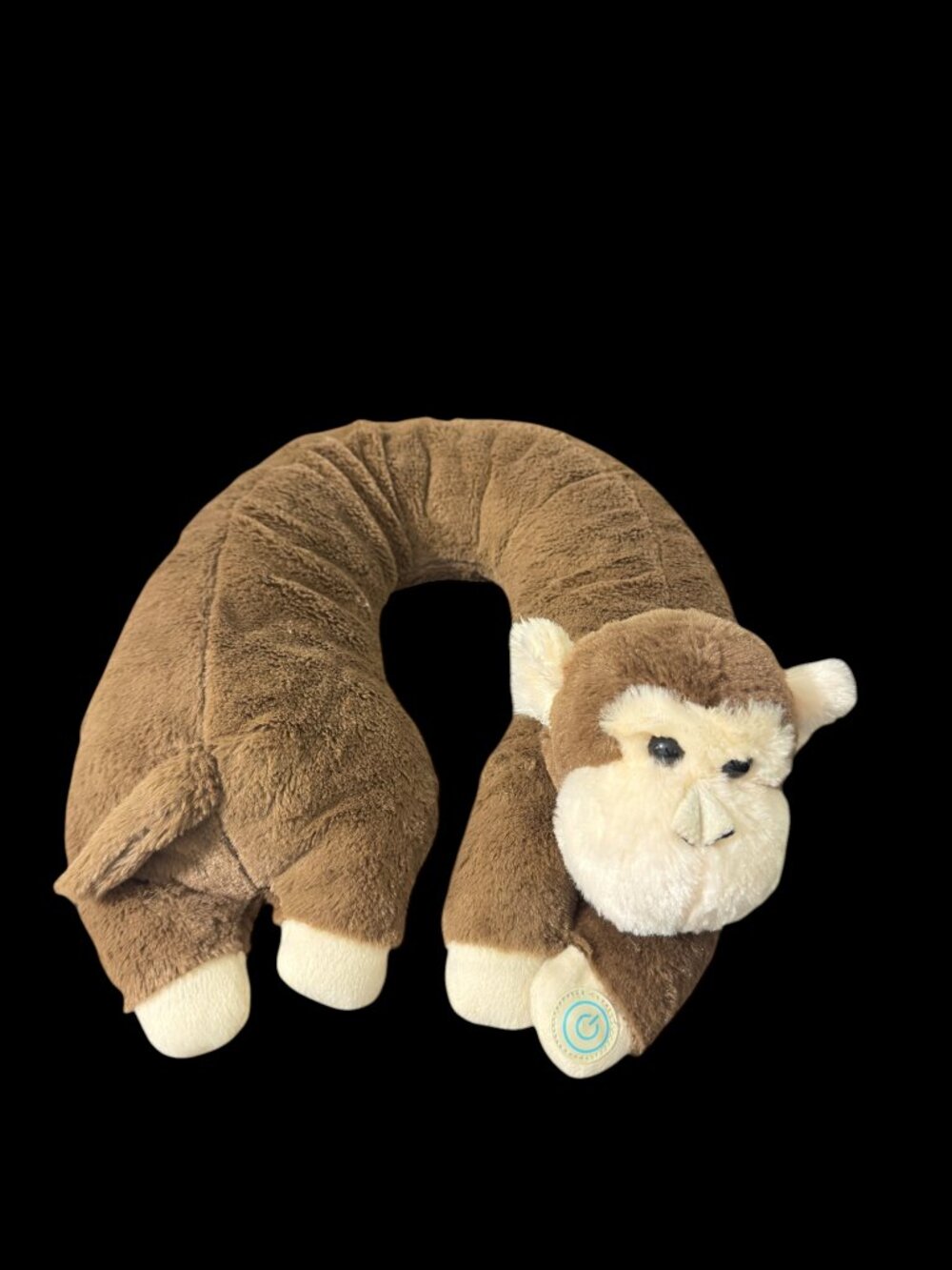 HealthTouch Monkey Neck Massager Plush Travel Pillow Vibrating Neck Cushion - Picture 2 of 10
